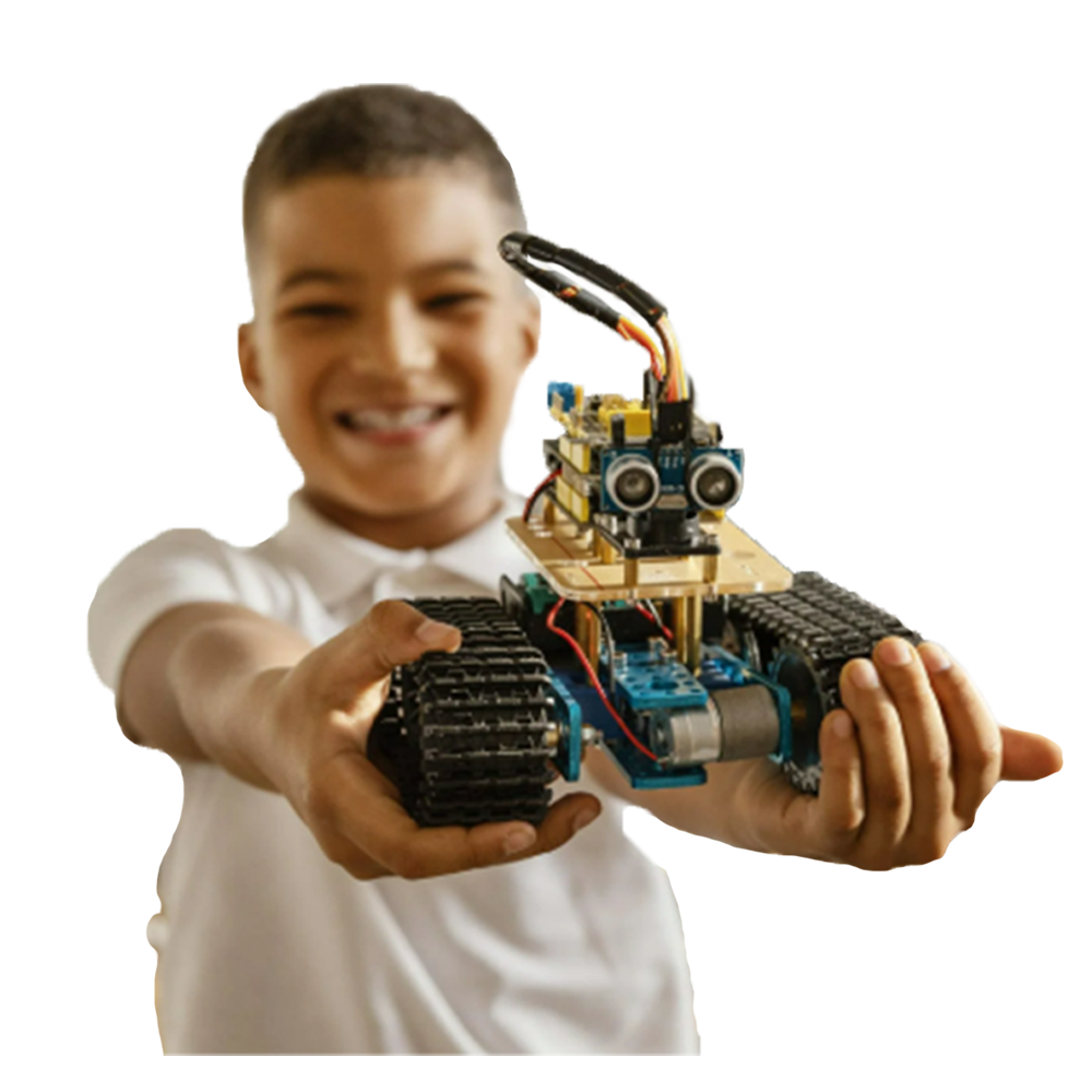 Criança com Robot